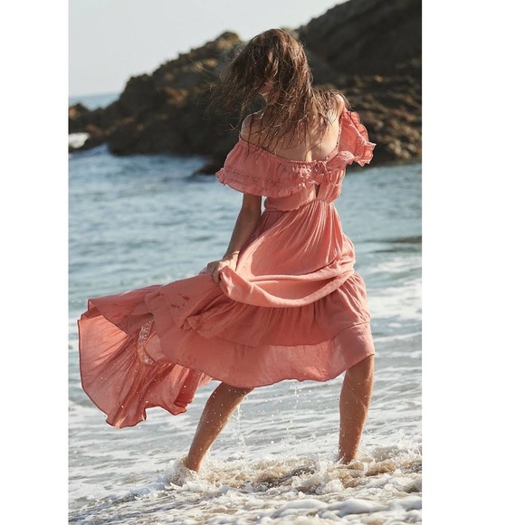 Free people Moonlight Ocean Maxi in Burnt Coral - Picture 6 of 6